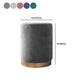 Glam pouf otomano de terciopelo tapizado metal marco redondo otomano redondo
