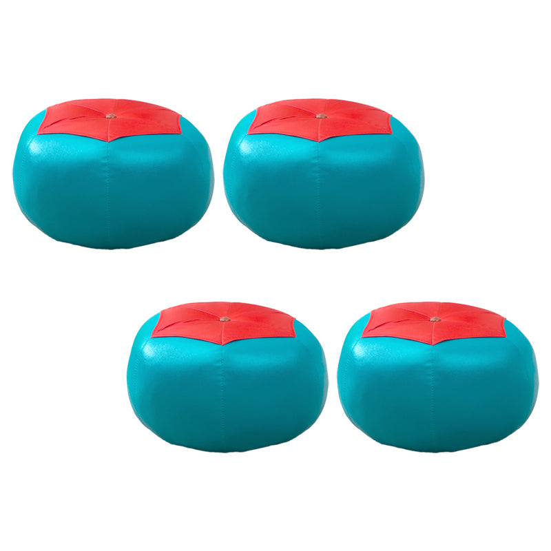 Ottoman moderno ottomane ottomano in finta pelle resistente alla macchia