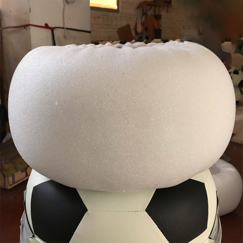 Vlekbestendig faux leer poef voetbal gedrukt pouf moderne poef