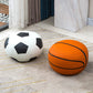 Vlekbestendig faux leer poef voetbal gedrukt pouf moderne poef