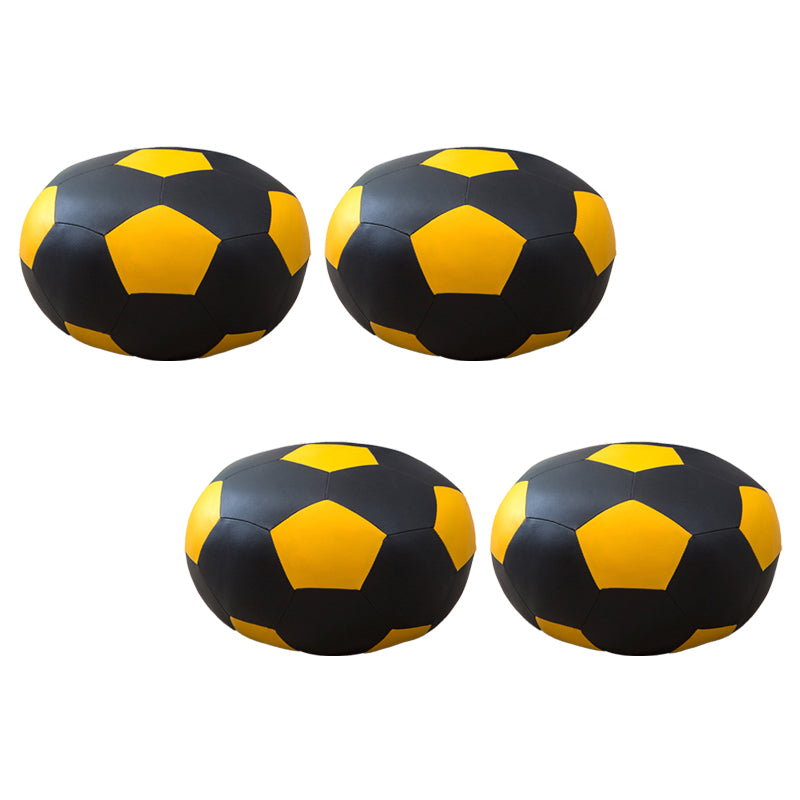 Vlekbestendig faux leer poef voetbal gedrukt pouf moderne poef