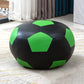 Stain Resistant Faux Leather Ottoman Football Printed Pouf Modern Ottoman