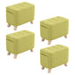 Modern Cotton Storage Pouf Plain Rectangle Tufted Chair Ottoman 16"L x 10"W x 14"H Green 4 Piece Set Clearhalo 'furn' 'furn_ottomans_poufs' 'Furniture' 'Living Room Furniture' 'Ottomans & Poufs' 'ottomans_poufs' 5772220