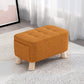 Modern Cotton Storage Pouf Plain Rectangle Tufted Chair Ottoman 16"L x 10"W x 11"H Orange 1 Piece Clearhalo 'furn' 'furn_ottomans_poufs' 'Furniture' 'Living Room Furniture' 'Ottomans & Poufs' 'ottomans_poufs' 5772221