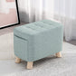 Modern Cotton Storage Pouf Plain Rectangle Tufted Chair Ottoman 16"L x 10"W x 14"H Aqua 1 Piece Clearhalo 'furn' 'furn_ottomans_poufs' 'Furniture' 'Living Room Furniture' 'Ottomans & Poufs' 'ottomans_poufs' 5772224
