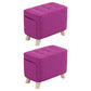 Modern Cotton Storage Pouf Plain Rectangle Tufted Chair Ottoman 16"L x 10"W x 14"H Burgundy 2 Piece Set Clearhalo 'furn' 'furn_ottomans_poufs' 'Furniture' 'Living Room Furniture' 'Ottomans & Poufs' 'ottomans_poufs' 5772240