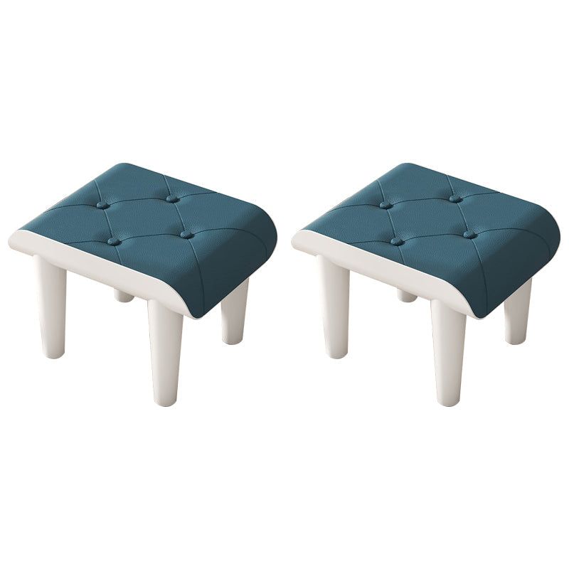 現代のオットマンフェイクレザーアクリルフレームタフト長方形のオットマン