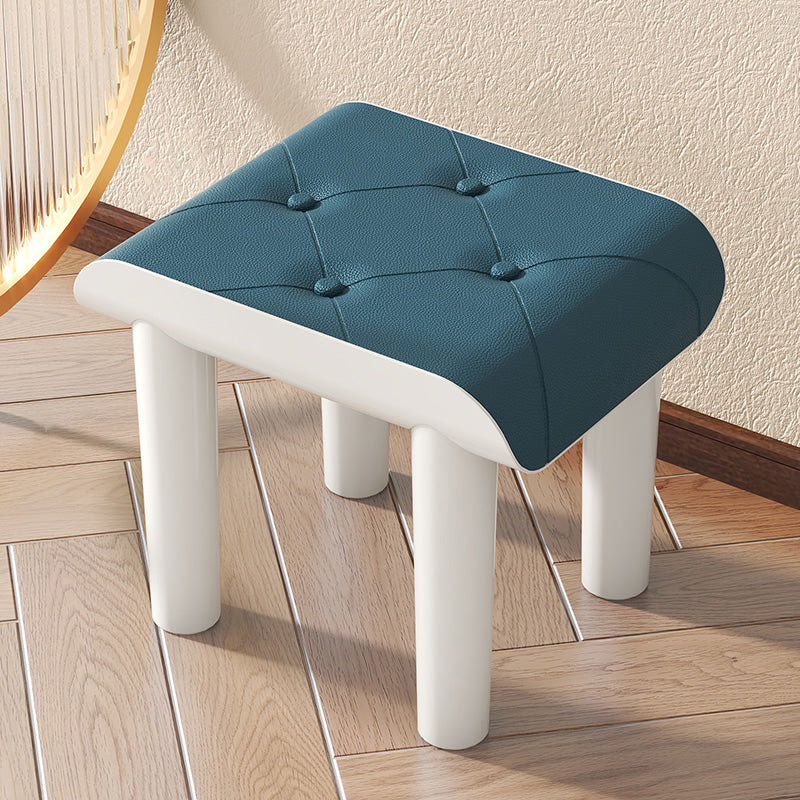 Marco acrílico de cuero sintético otomano contemporáneo rectángulo mechón otomano