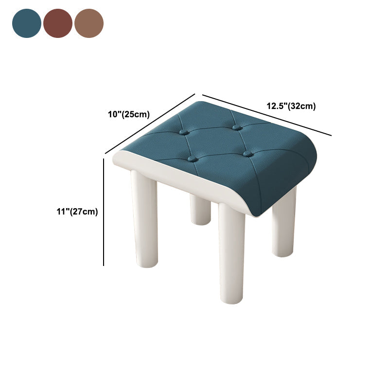 Marco acrílico de cuero sintético otomano contemporáneo rectángulo mechón otomano