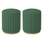 Stylish Indoor Leather Ottoman Solid Color Round Velvet Foot Stool Ottoman Green Velvet 2 Piece Set Clearhalo 'furn' 'furn_ottomans_poufs' 'Furniture' 'Living Room Furniture' 'Ottomans & Poufs' 'ottomans_poufs' 5772306