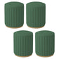 Stylish Indoor Leather Ottoman Solid Color Round Velvet Foot Stool Ottoman Green Velvet 4 Piece Set Clearhalo 'furn' 'furn_ottomans_poufs' 'Furniture' 'Living Room Furniture' 'Ottomans & Poufs' 'ottomans_poufs' 5772308