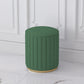 Stylish Indoor Leather Ottoman Solid Color Round Velvet Foot Stool Ottoman Green Velvet 1 Piece Clearhalo 'furn' 'furn_ottomans_poufs' 'Furniture' 'Living Room Furniture' 'Ottomans & Poufs' 'ottomans_poufs' 5772309