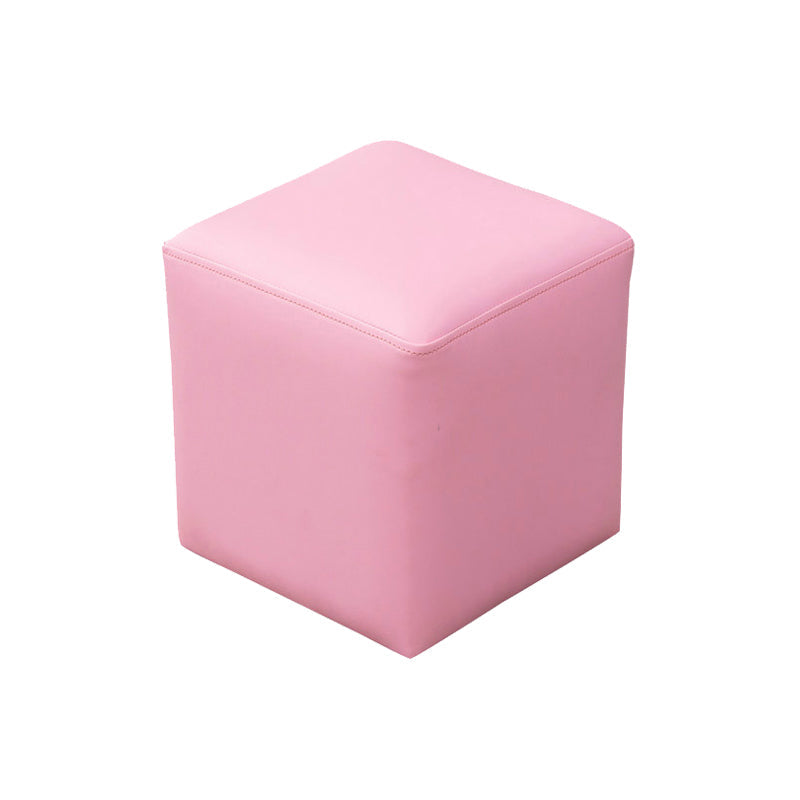 Modern Stain Resistant Ottoman Modern Pure Color Leather Standard