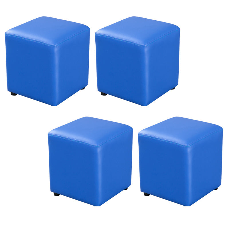 Moderne vlekbestendige Ottoman Modern Pure Color Leather Standard