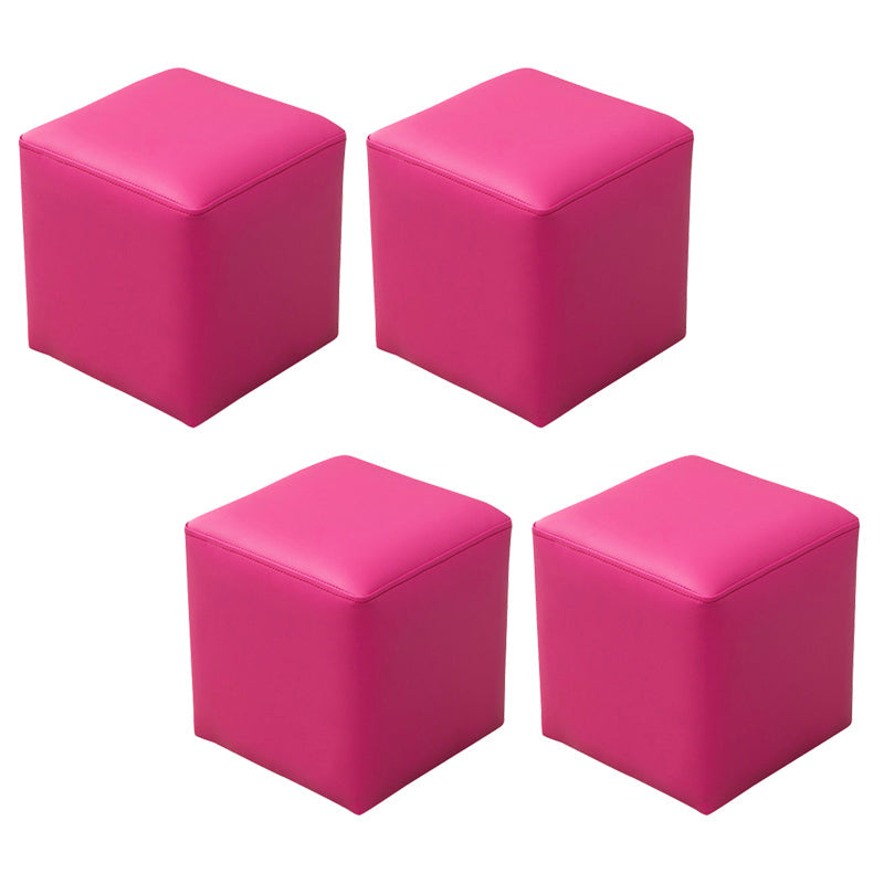 Moderne vlekbestendige Ottoman Modern Pure Color Leather Standard