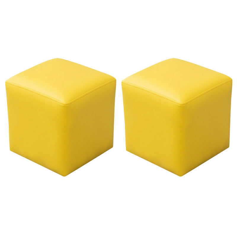 Moderne vlekbestendige Ottoman Modern Pure Color Leather Standard