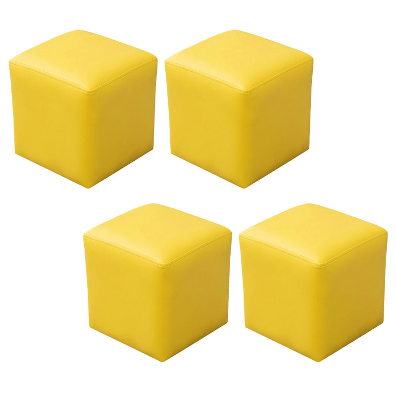 Otomano moderno resistente a las manchas Modern de color puro de cuero de color