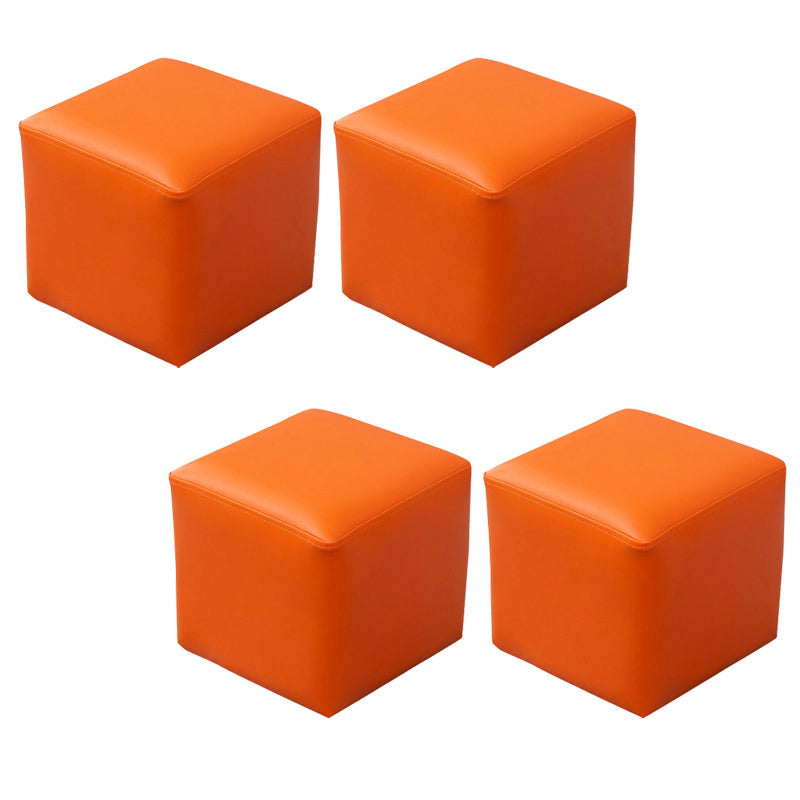 Moderne vlekbestendige Ottoman Modern Pure Color Leather Standard