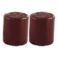 Round Genuine Leather Ottoman Standard Tufted Plain Water Resistant Modern Ottoman Red 2 Piece Set Clearhalo 'furn' 'furn_ottomans_poufs' 'Furniture' 'Living Room Furniture' 'Ottomans & Poufs' 'ottomans_poufs' 5772410