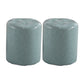 Round Genuine Leather Ottoman Standard Tufted Plain Water Resistant Modern Ottoman Blue 2 Piece Set Clearhalo 'furn' 'furn_ottomans_poufs' 'Furniture' 'Living Room Furniture' 'Ottomans & Poufs' 'ottomans_poufs' 5772421