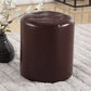 Round Genuine Leather Ottoman Standard Tufted Plain Water Resistant Modern Ottoman Coffee 1 Piece Clearhalo 'furn' 'furn_ottomans_poufs' 'Furniture' 'Living Room Furniture' 'Ottomans & Poufs' 'ottomans_poufs' 5772431