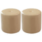 Modern PU Leather Pouf Chair Plain Cylinder Shape Tufted Mildew Resistant Ottoman Stool Beige 2 Piece Set Clearhalo 'furn' 'furn_ottomans_poufs' 'Furniture' 'Living Room Furniture' 'Ottomans & Poufs' 'ottomans_poufs' 5772439