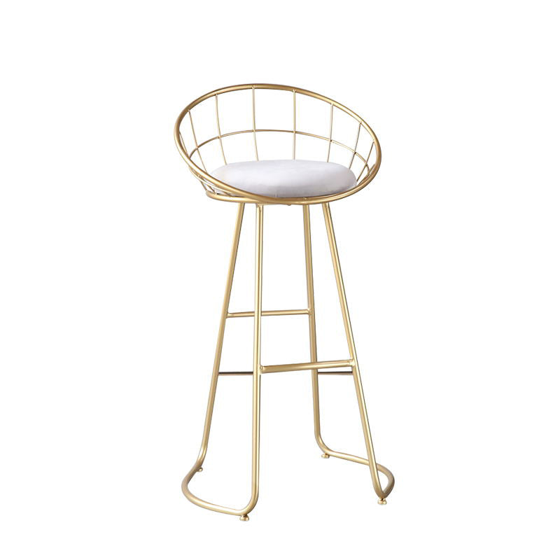 Finitura opaca contemporanea sgabello da bar in ferro footrest sgabello