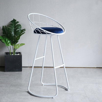 Finitura opaca contemporanea sgabello da bar in ferro footrest sgabello