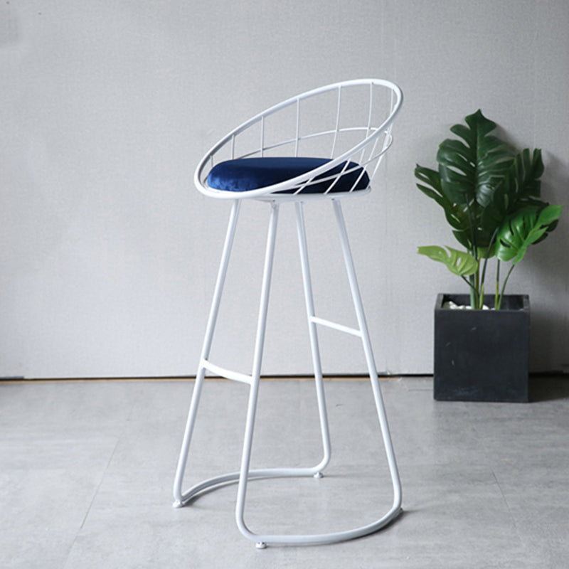 Finitura opaca contemporanea sgabello da bar in ferro footrest sgabello