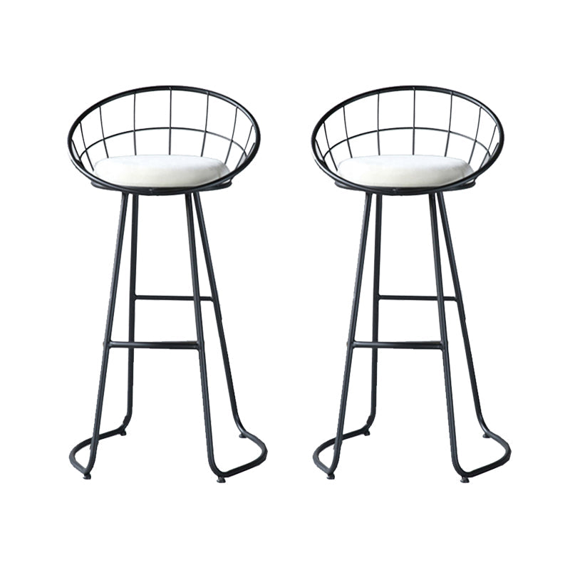 Finitura opaca contemporanea sgabello da bar in ferro footrest sgabello