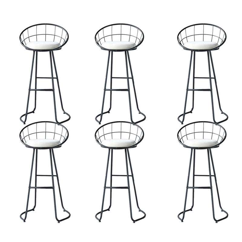 Finitura opaca contemporanea sgabello da bar in ferro footrest sgabello