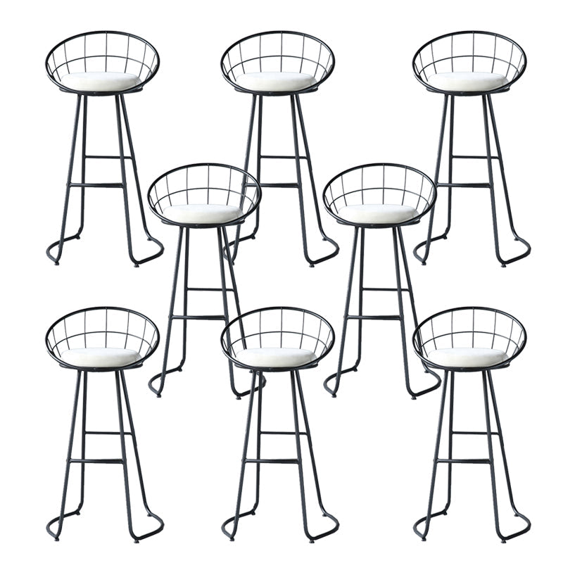 Finitura opaca contemporanea sgabello da bar in ferro footrest sgabello