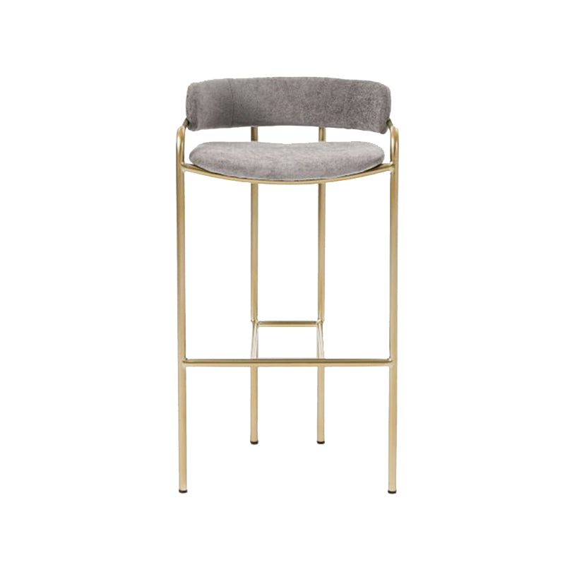 Modern Indoor Upholstered Bar Stool Low Back Footrest Counter Stool Clearhalo 'Bar Furniture' 'Bar Stools' 'bar_stools' 'furn' 'furn_bar_stools' 'Furniture' 'Kitchen & Dining Furniture' 5777351