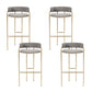 Modern Indoor Upholstered Bar Stool Low Back Footrest Counter Stool Gray 4 Piece Set Clearhalo 'Bar Furniture' 'Bar Stools' 'bar_stools' 'furn' 'furn_bar_stools' 'Furniture' 'Kitchen & Dining Furniture' 5777357