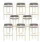 Modern Indoor Upholstered Bar Stool Low Back Footrest Counter Stool Gray 8 Piece Set Clearhalo 'Bar Furniture' 'Bar Stools' 'bar_stools' 'furn' 'furn_bar_stools' 'Furniture' 'Kitchen & Dining Furniture' 5777361