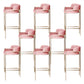 Modern Indoor Upholstered Bar Stool Low Back Footrest Counter Stool Pink 8 Piece Set Bar Stool(30"H) Clearhalo 'Bar Furniture' 'Bar Stools' 'bar_stools' 'furn' 'furn_bar_stools' 'Furniture' 'Kitchen & Dining Furniture' 5777370