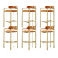 Modern Indoor Upholstered Bar Stool Low Back Footrest Counter Stool Orange 6 Piece Set Bar Stool(30"H) Clearhalo 'Bar Furniture' 'Bar Stools' 'bar_stools' 'furn' 'furn_bar_stools' 'Furniture' 'Kitchen & Dining Furniture' 5777379