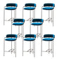 Modern Indoor Upholstered Bar Stool Low Back Footrest Counter Stool Blue 8 Piece Set Bar Stool(30"H) Clearhalo 'Bar Furniture' 'Bar Stools' 'bar_stools' 'furn' 'furn_bar_stools' 'Furniture' 'Kitchen & Dining Furniture' 5777385