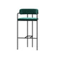 Modern Indoor Upholstered Bar Stool Low Back Footrest Counter Stool Green 1 Piece Bar Stool(30"H) Clearhalo 'Bar Furniture' 'Bar Stools' 'bar_stools' 'furn' 'furn_bar_stools' 'Furniture' 'Kitchen & Dining Furniture' 5777386