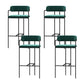 Modern Indoor Upholstered Bar Stool Low Back Footrest Counter Stool Green 4 Piece Set Bar Stool(30"H) Clearhalo 'Bar Furniture' 'Bar Stools' 'bar_stools' 'furn' 'furn_bar_stools' 'Furniture' 'Kitchen & Dining Furniture' 5777388