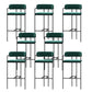 Modern Indoor Upholstered Bar Stool Low Back Footrest Counter Stool Green 8 Piece Set Bar Stool(30"H) Clearhalo 'Bar Furniture' 'Bar Stools' 'bar_stools' 'furn' 'furn_bar_stools' 'Furniture' 'Kitchen & Dining Furniture' 5777390