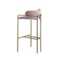 Modern Indoor Upholstered Bar Stool Low Back Footrest Counter Stool Pink White 1 Piece Bar Stool(30"H) Clearhalo 'Bar Furniture' 'Bar Stools' 'bar_stools' 'furn' 'furn_bar_stools' 'Furniture' 'Kitchen & Dining Furniture' 5777391