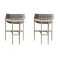 Modern Indoor Upholstered Bar Stool Low Back Footrest Counter Stool Black White 2 Piece Set Bar Stool(30"H) Clearhalo 'Bar Furniture' 'Bar Stools' 'bar_stools' 'furn' 'furn_bar_stools' 'Furniture' 'Kitchen & Dining Furniture' 5777397