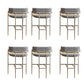 Modern Indoor Upholstered Bar Stool Low Back Footrest Counter Stool Black White 6 Piece Set Bar Stool(30"H) Clearhalo 'Bar Furniture' 'Bar Stools' 'bar_stools' 'furn' 'furn_bar_stools' 'Furniture' 'Kitchen & Dining Furniture' 5777399