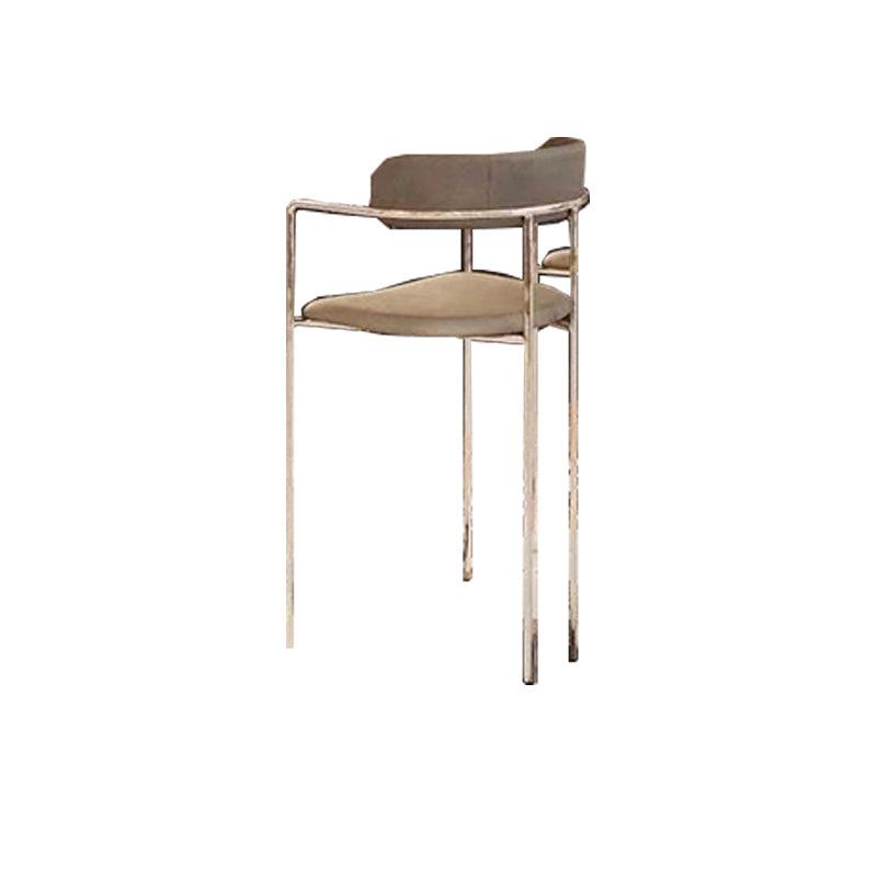 Modern Indoor Upholstered Bar Stool Low Back Footrest Counter Stool Coffee 1 Piece Bar Stool(30"H) Clearhalo 'Bar Furniture' 'Bar Stools' 'bar_stools' 'furn' 'furn_bar_stools' 'Furniture' 'Kitchen & Dining Furniture' 5777406