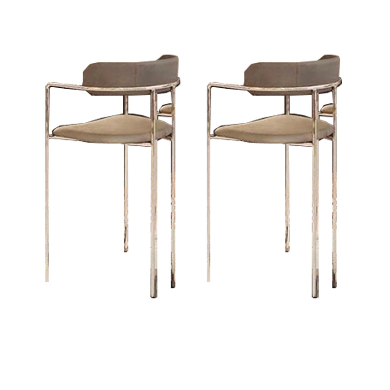 Modern Indoor Upholstered Bar Stool Low Back Footrest Counter Stool Coffee 2 Piece Set Bar Stool(30"H) Clearhalo 'Bar Furniture' 'Bar Stools' 'bar_stools' 'furn' 'furn_bar_stools' 'Furniture' 'Kitchen & Dining Furniture' 5777407