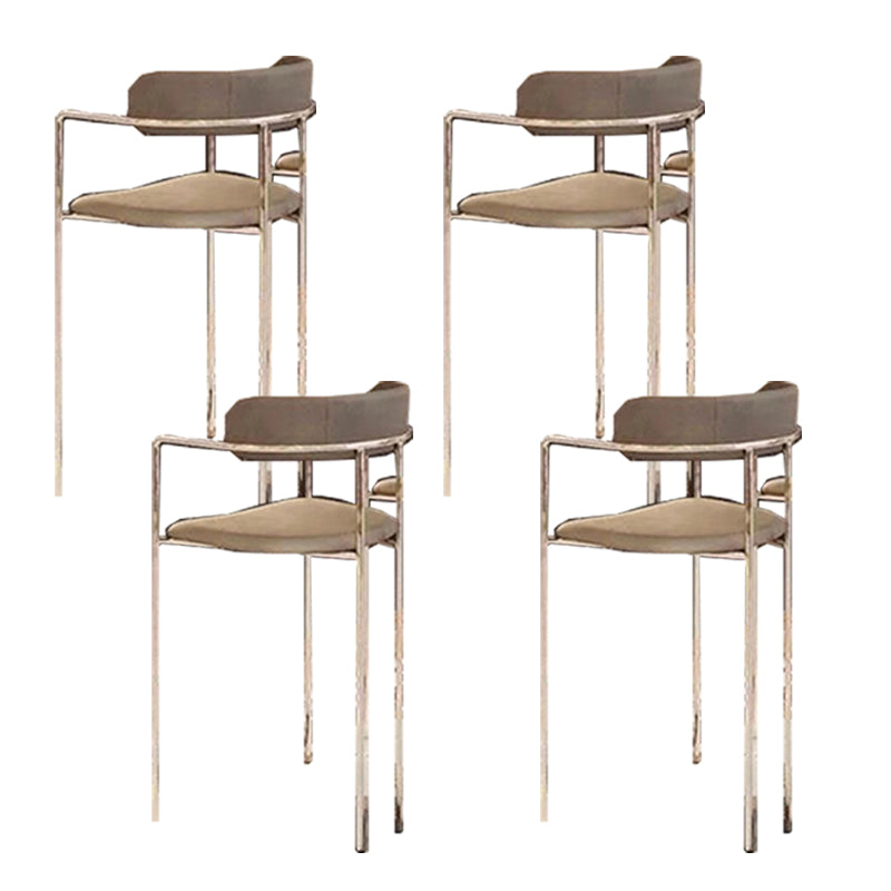 Modern Indoor Upholstered Bar Stool Low Back Footrest Counter Stool Coffee 4 Piece Set Bar Stool(30"H) Clearhalo 'Bar Furniture' 'Bar Stools' 'bar_stools' 'furn' 'furn_bar_stools' 'Furniture' 'Kitchen & Dining Furniture' 5777408