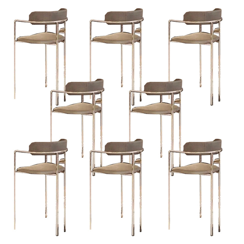 Modern Indoor Upholstered Bar Stool Low Back Footrest Counter Stool Coffee 8 Piece Set Bar Stool(30"H) Clearhalo 'Bar Furniture' 'Bar Stools' 'bar_stools' 'furn' 'furn_bar_stools' 'Furniture' 'Kitchen & Dining Furniture' 5777410