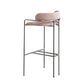 Modern Indoor Upholstered Bar Stool Low Back Footrest Counter Stool Dusty Pink 1 Piece Bar Stool(30"H) Clearhalo 'Bar Furniture' 'Bar Stools' 'bar_stools' 'furn' 'furn_bar_stools' 'Furniture' 'Kitchen & Dining Furniture' 5777416