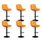 Faux Leather Swivel Bar Chair Modern Armless Upholstered Bar Stool Orange 6 Piece Set Clearhalo 'Bar Furniture' 'Bar Stools' 'bar_stools' 'furn' 'furn_bar_stools' 'Furniture' 'Kitchen & Dining Furniture' 5777536